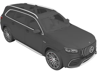 Mercedes-AMG GLS63 (2022) 3D Model preview