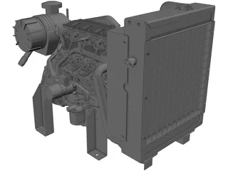 Isuzu 4LE1 Auxilary Engine 3D Model preview