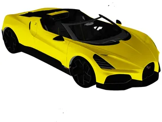 Bugatti W16 Mistral (2024) 3D Model preview