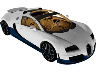 Bugatti Veyron Grand Sport Vitesse (2012) 3D Model preview