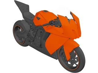 KTM 1190 RC8 R Track 3D Model preview