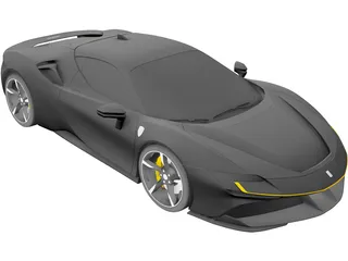 Ferrari SF90 Stradale 3D Model preview