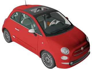 Fiat 500 (2015) 3D Model preview