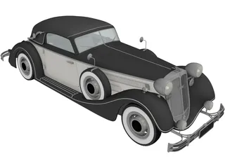 Horch 853A Sport Cabriolet (1937) 3D Model preview
