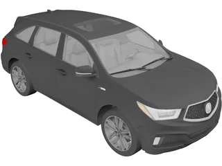 Acura MDX (2019) 3D Model preview