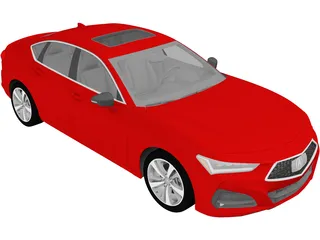 Acura TLX (2021) 3D Model preview