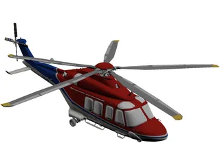AgustaWestland AW139D 3D Model preview