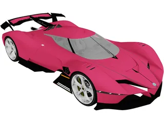 Alfa Romeo 8C-R Tazio (2020) 3D Model preview