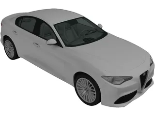 Alfa Romeo Giulia (2016) 3D Model preview