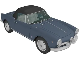 Alfa Romeo Giulietta 750 Spider (1955) 3D Model preview