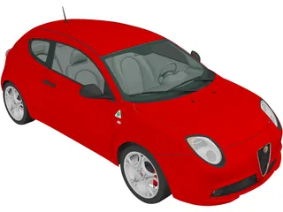 Alfa Romeo MiTo Quadrifoglio Verde (2014) 3D Model preview