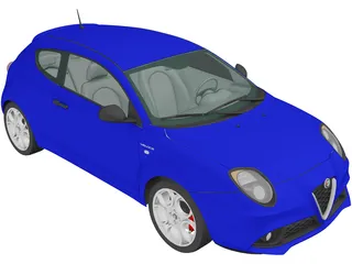 Alfa Romeo MiTo Veloce (2016) 3D Model preview