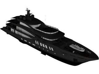 Amels 200 Yacht 3D Model preview