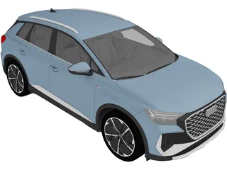 Aud Q4 E-Tron S-Line (2022) 3D Model preview