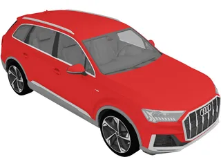 Audi Q7 (2020) 3D Model preview