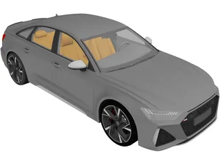 Audi RS6 Sedan (2020) 3D Model preview