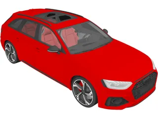 Audi RS4 Avant (2020) 3D Model preview