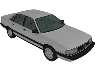 Audi 200 Sedan (1983) 3D Model preview