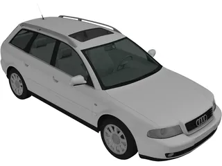 Audi A4 Avant (1999) 3D Model preview