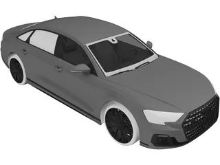 Audi A8 Long (2022) 3D Model preview