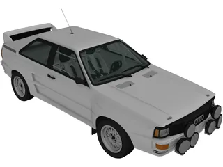 Audi Quattro A2 (1981) 3D Model preview