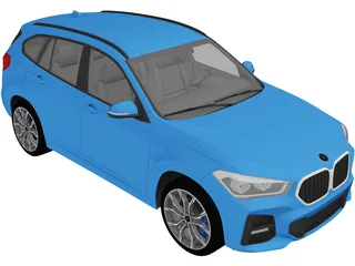 BMW X1 M-Sport (2020) 3D Model preview