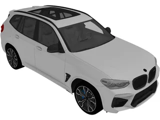BMW X3M Competition (2020) 3D Model preview