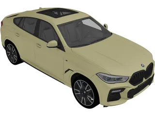 BMW X6 M50i (2020) 3D Model preview