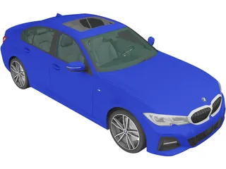 BMW 3-Series Sedan M Sport (2019) 3D Model preview