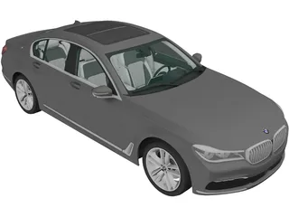 BMW 740Le [G12] (2015) 3D Model preview