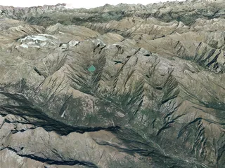 Mountains Alps Valle D`Aosta 3D Model preview