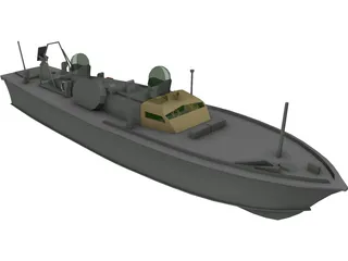 Demora Military Ship 3D Model preview