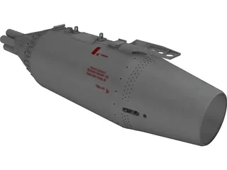 UB-32-57A 57mm Rocket Pod 3D Model preview