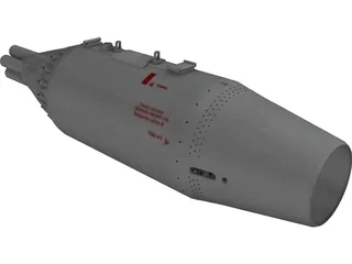 UB-32-57M 57mm Rocket Pod 3D Model preview