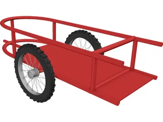 Bike Trailer 3D Model preview