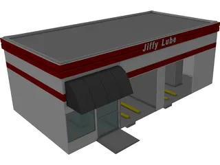 Jiffy Lube Car Repair 3D Model preview