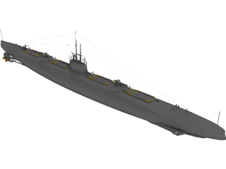 Pantera Bars Submarine 3D Model preview