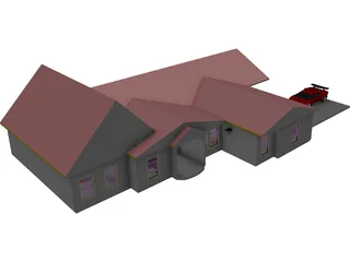 Country Home 3D Model preview
