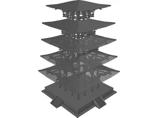 Nihon Castle 3D Model preview