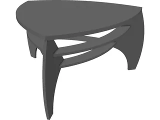 Table with glass 3D Model preview