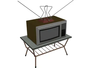 Old TV 3D Model preview