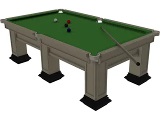 Pool Table 3D Model preview