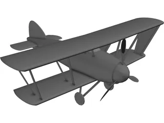 Biplane 3D Model preview