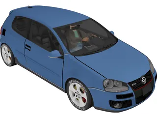 Volkswagen Golf GTi 3D Model preview