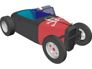 Hot-Rod Flamming 3D Model preview