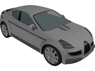 Subaru B11S Concept 3D Model preview