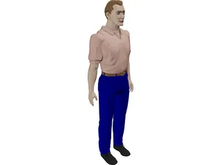 Man Worker 3D Model preview