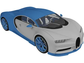 Bugatti Chiron (2020) 3D Model preview