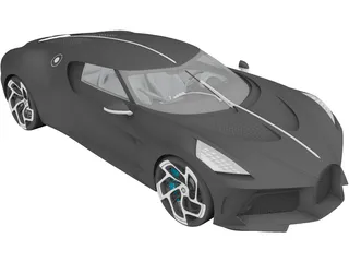 Bugatti La Voiture Noire (2019) 3D Model preview