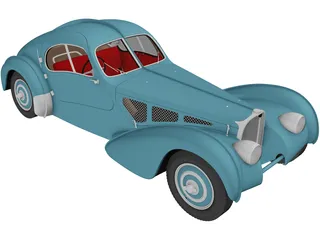Bugatti Type 57 Atlantic (1934) 3D Model preview